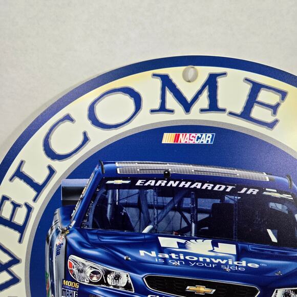 Dale Earnhardt Jr #88 Hendrick Racing Nationwide Welcome Fans Round Plastic Sign - Picture 3 of 5